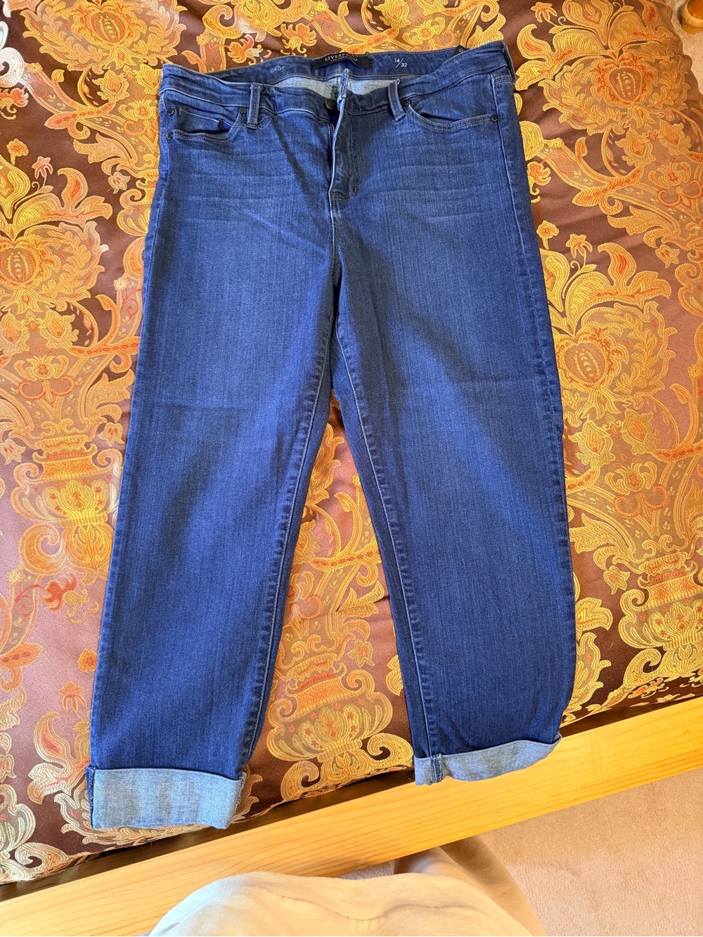 Liverpool Women's Boyfriend Jeans in Dark Blue